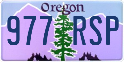 OR license plate 977RSP