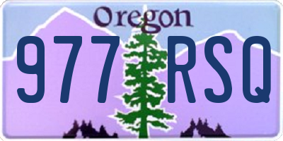 OR license plate 977RSQ