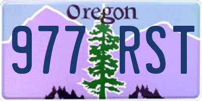 OR license plate 977RST