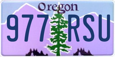 OR license plate 977RSU