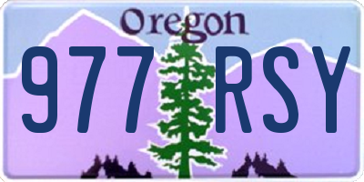 OR license plate 977RSY