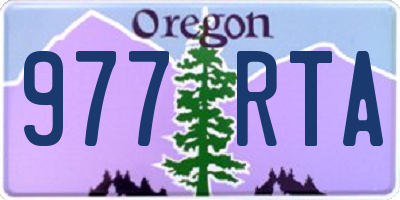 OR license plate 977RTA