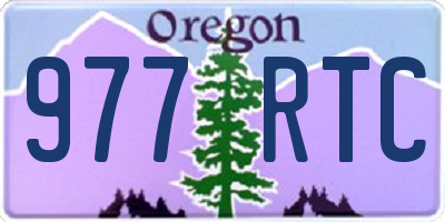 OR license plate 977RTC