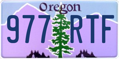 OR license plate 977RTF