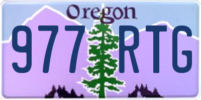OR license plate 977RTG