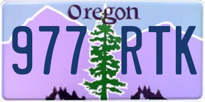 OR license plate 977RTK