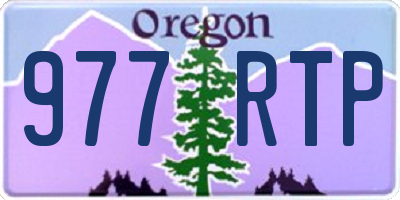 OR license plate 977RTP