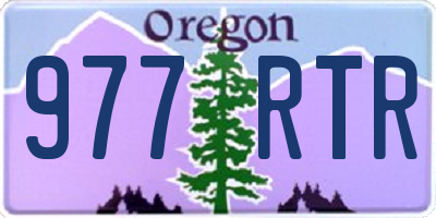 OR license plate 977RTR