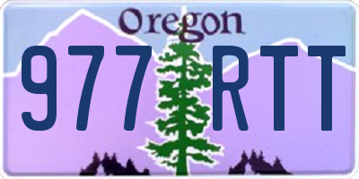 OR license plate 977RTT