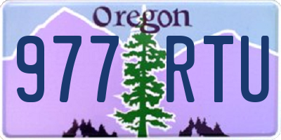 OR license plate 977RTU
