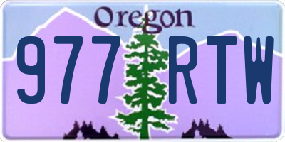 OR license plate 977RTW