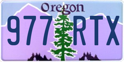 OR license plate 977RTX
