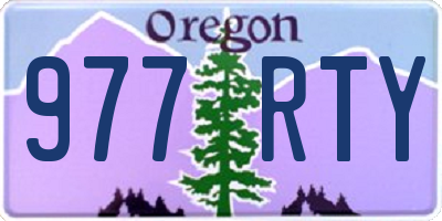 OR license plate 977RTY
