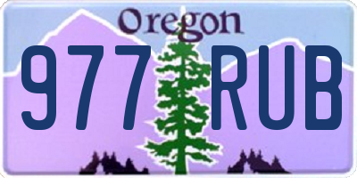 OR license plate 977RUB