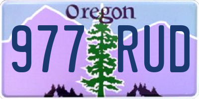 OR license plate 977RUD