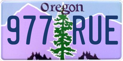 OR license plate 977RUE