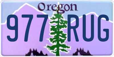 OR license plate 977RUG