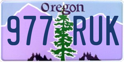 OR license plate 977RUK