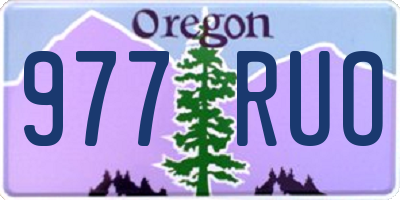 OR license plate 977RUO