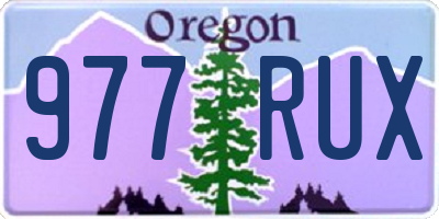 OR license plate 977RUX