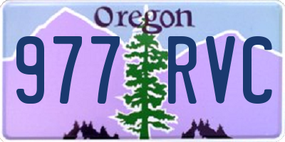 OR license plate 977RVC