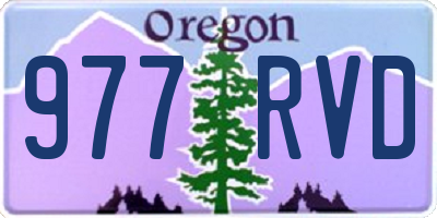 OR license plate 977RVD
