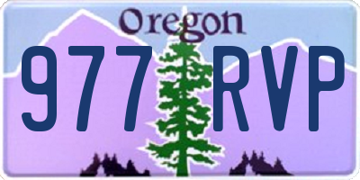 OR license plate 977RVP