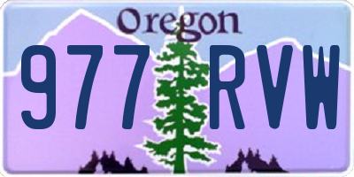 OR license plate 977RVW