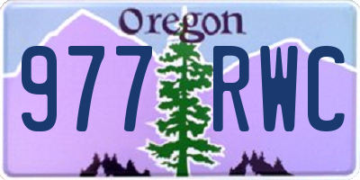 OR license plate 977RWC