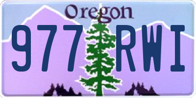 OR license plate 977RWI