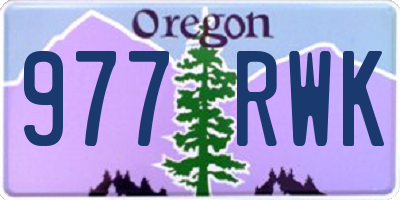 OR license plate 977RWK