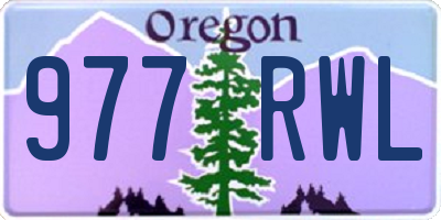OR license plate 977RWL
