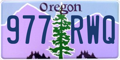 OR license plate 977RWQ