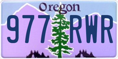 OR license plate 977RWR