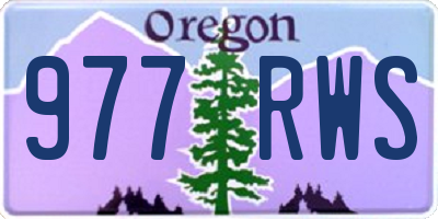 OR license plate 977RWS