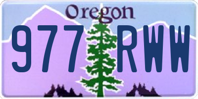OR license plate 977RWW
