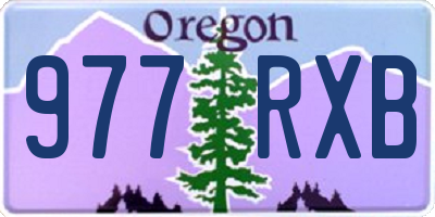 OR license plate 977RXB