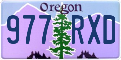 OR license plate 977RXD