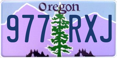OR license plate 977RXJ