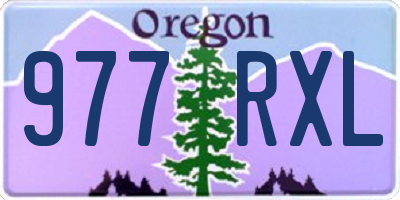 OR license plate 977RXL