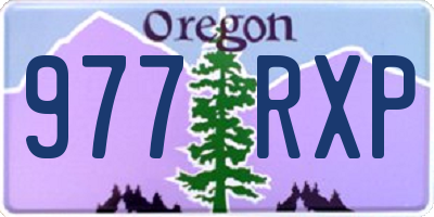 OR license plate 977RXP