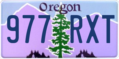 OR license plate 977RXT