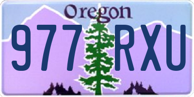 OR license plate 977RXU