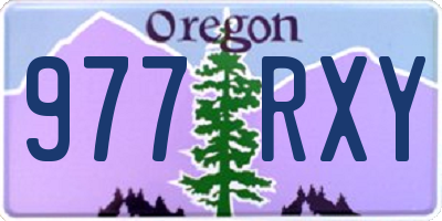 OR license plate 977RXY