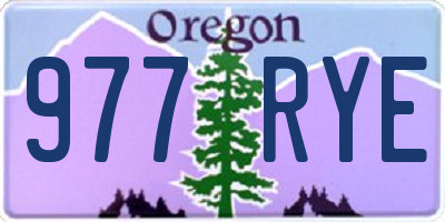 OR license plate 977RYE