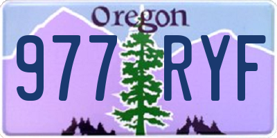 OR license plate 977RYF