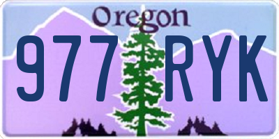 OR license plate 977RYK