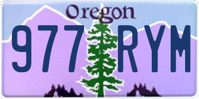 OR license plate 977RYM