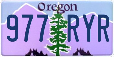 OR license plate 977RYR