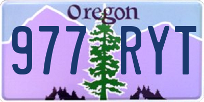 OR license plate 977RYT